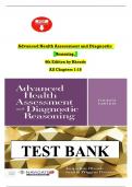 Test Bank For Advanced Health Assessment and Diagnostic Reasoning&comma; 4th Edition by Jacqueline Rhoads&comma; All Chapters 1 - 18&comma; Verified Newest Version
