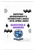 IOP3705 Assignment 2 Semester 1 2025 - DUE April 2025