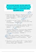 RELIAS RN BASIC MATH ABILITY &semi;LATEST UPDATED 2025&sol;2026 EXAM WITH CORRECT ANSWERS 100&percnt;  GRADED AT A&plus; 