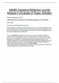 N4685 Capstone Reflective Journal Module 4 University of Texas&comma; Arlington