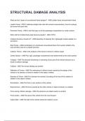 STRUCTURAL DAMAGE ANALYSIS QUIZ QUESTION AND ANSWERS GRADED A&plus; 2025&sol;2026