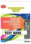 Test Bank For Nursing Interventions & Clinical Skills 7th Edition &lpar; Patricia A&period; Potter&comma; 2019&rpar; All Chapters 1-32&vert; Latest Edition