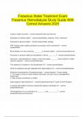  Fresenius Water Treatment Exam Fresenius Hemodialysis Study Guide With Correct Answers 2025