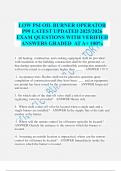 LOW PSI OIL BURNER OPERATOR  P99 LATEST UPDATED 2025&sol;2026  EXAM QUESTIONS WITH VERIFIED ANSWERS GRADED  AT A&plus; 100&percnt;   