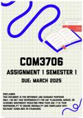 COM3706 Assignment 1 Semester 1 &vert; Due March 2025