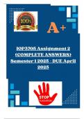 IOP3705 Assignment 2 &lpar;COMPLETE ANSWERS&rpar; Semester 1 2025 - DUE April 2025