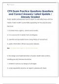 CPH practice exam  Questions and Correct Answers&sol; Latest Update &sol; Already Graded