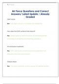 Air Force Questions and Correct  Answers&sol; Latest Update &sol; Already  Graded