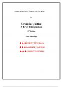  Instructor&rsquo;s Manual and Test Bank - Criminal Justice&colon; A Brief Introduction 13th Edition&comma; by Frank Schmalleger&comma; All Chapters 