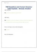FSM Questions and Correct Answers&sol;  Latest Update &sol; Already Graded