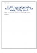 LDR Questions and Correct Answers&sol; Latest Update &sol; Already Graded