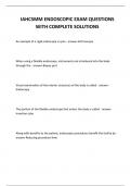 IAHCSMM ENDOSCOPIC QUESTIONS WITH COMPLETE SOLUTIONS