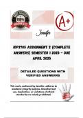 IOP3705 Assignment 2 &lpar;COMPLETE ANSWERS&rpar; Semester 1 2025 - DUE April 2025&semi; 100&percnt;&comma; correct solutions and explanations&period;