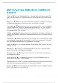 D514 Analytical Methods of Healthcare Leaders  Latest 2025 Update with complete solution&period;