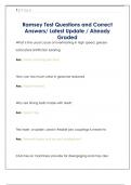 Ramsey Test Questions and Correct  Answers&sol; Latest Update &sol; Already  Graded