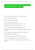 ACTION Personal Trainer exam questions with complete solutions 2025