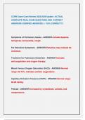CCRN Exam Cram Review 2025&sol;2026 Update &vert; ACTUAL   COMPLETE REAL EXAM QUESTIONS AND  CORRECT  ANSWERS &lpar;VERIFIED ANSWERS &rpar; &vert; 100&percnt; CORRECT&excl;&excl;&excl;  CCRN Exam Cram Review 2025&sol;2026 Update &vert; ACTUAL   COMPLETE REAL EXAM QUESTIONS AND  CORRECT  ANSWERS &lpar;VERIFIED ANSW