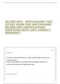 SECURE WIFI - WATCHGUARD TEST &lpar;STUDY GUIDE FOR WATCHGUARD SECURE WIFI CERTIFICATION&rpar; QUESTIONS WITH 100&percnt; CORRECT ANSWERS&excl;&excl;