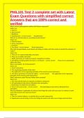 PHIL101 Test 2 complete set with Latest Exam Questions with simplified correct Answers that are 100&percnt; correct and verified