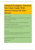 National Firefighter Selection Test Study Guide With Answers Focus On Your Success