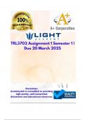 TRL3702 Assignment 1 Semester 1 &vert; Due 20 March 2025&semi;100&percnt; TRUSTED Complete&comma; trusted solutions and explanations