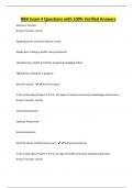 BBH Exam 4 Questions with 100&percnt; Verified Answers