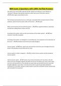 BBH Exam 3 Questions with 100&percnt; Verified Answers