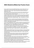 HESI Obstetrics&sol;Maternity Practice Exam QUESTIONS WITH DETAILED VERIFIED ANSWERS 2025&sol;2026 &lpar;100&percnt; CORRECT ANSWERS&rpar; &sol;ALREADY GRADED A&plus;
