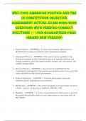 WGU C963 American Politics and the  US Constitution OBJECTIVE  ASSESSMENT ACTUAL EXAM 2025&sol;2026  QUESTIONS WITH VERIFIED CORRECT  SOLUTIONS &vert;&vert; 100&percnt; GUARANTEED PASS  <BRAND NEW VERSION> 