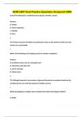 HOM 5307 Final Practice Questions Answered 100&percnt;