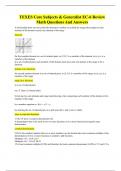 TEXES Core Subjects & Generalist EC-6 Review Math Questions And Answers