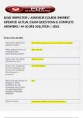 LEAD INSPECTOR &sol; ASSESSOR COURSE &lpar;NEWEST UPDATED ACTUAL EXAM QUESTIONS & COMPLETE ANSWERS &sol; A&plus; SCORE SOLUTION &sol; 2025&period;  