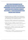 WGU C836 FUNDAMENTALS OF  INFORMATION SECURITY OBJECTIVE  ASSESSMENT ACTUAL EXAM 2025&sol;2026  QUESTIONS WITH VERIFIED CORRECT  SOLUTIONS &vert;&vert; 100&percnt; GUARANTEED PASS  <BRAND NEW VERSION> 