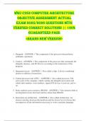 WGU C952 Computer Architecture  OBJECTIVE ASSESSMENT ACTUAL  EXAM 2025&sol;2026 QUESTIONS WITH  VERIFIED CORRECT SOLUTIONS &vert;&vert; 100&percnt;  GUARANTEED PASS   <BRAND NEW VERSION> 