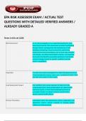 EPA RISK ASSESSOR EXAM &sol; ACTUAL TEST QUESTIONS WITH DETAILED VERIFIED ANSWERS &sol; ALREADY GRADED A 