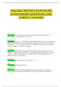 ANCC CARDIAC VASCULAR CERTIFICATION EXAMS REVIEW WITH VERIFIED QUESTIONS AND ANSWERS &lpar;1&rpar;