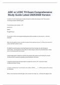 ADC or LCDC TX Exam Comprehensive Study Guide Latest 2025&sol;2026 Version