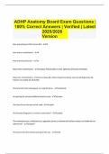 ADHP Anatomy Board Exam Questions &vert; 100&percnt; Correct Answers &vert; Verified &vert; Latest 2025&sol;2026 Version