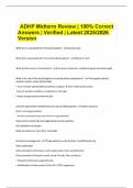 ADHP Midterm Review &vert; 100&percnt; Correct Answers &vert; Verified &vert; Latest 2025&sol;2026 Version