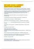 EDF 6229&colon; EXAM 1 CORRECT QUESTIONS & ANSWERS