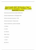 Adult Health NUR 185 Hondros Test 1 &vert; 100&percnt; Correct Answers &vert; Verified &vert; Latest 2025&sol;2026 Version