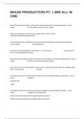 IMAGE PRODUCTION PT&period; 1 MRI ALL IN ONE Written Exam Questions With Accurate Answers 100&percnt; Accurate&period;