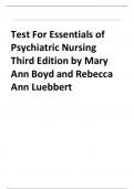 Test Bank&colon; Essentials of Psychiatric Mental Health Nursing &lpar;3rd Edition by Varcarolis&rpar; Questions With complete solutions 