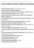 ATI TEAS 7 CHEMISTRY EXAM WITH COMPLETE SOLUTIONS 2025&period;