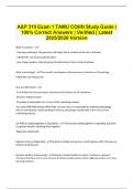 A&P 319 Exam 1 TAMU COHN Study Guide &vert; 100&percnt; Correct Answers &vert; Verified &vert; Latest 2025&sol;2026 Version