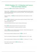 TEXES Chemistry Ch&period; 7-12 Questions And Answers With Latest Study Solutions