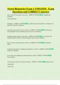 Forest  Bundled Exam Questions WITH  CORRECT Answers