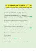 Bio 235 Final Exam UPDATED  ACTUAL    Exam Questions and CORRECT Answers 