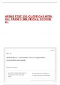 APENS TEST 156 QUESTIONS WITH ALL PASSED SOLUTIONS&comma; SCORED A&plus;
