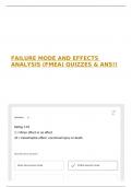 FAILURE MODE AND EFFECTS ANALYSIS &lpar;FMEA&rpar; QUIZZES & ANS&excl;&excl;